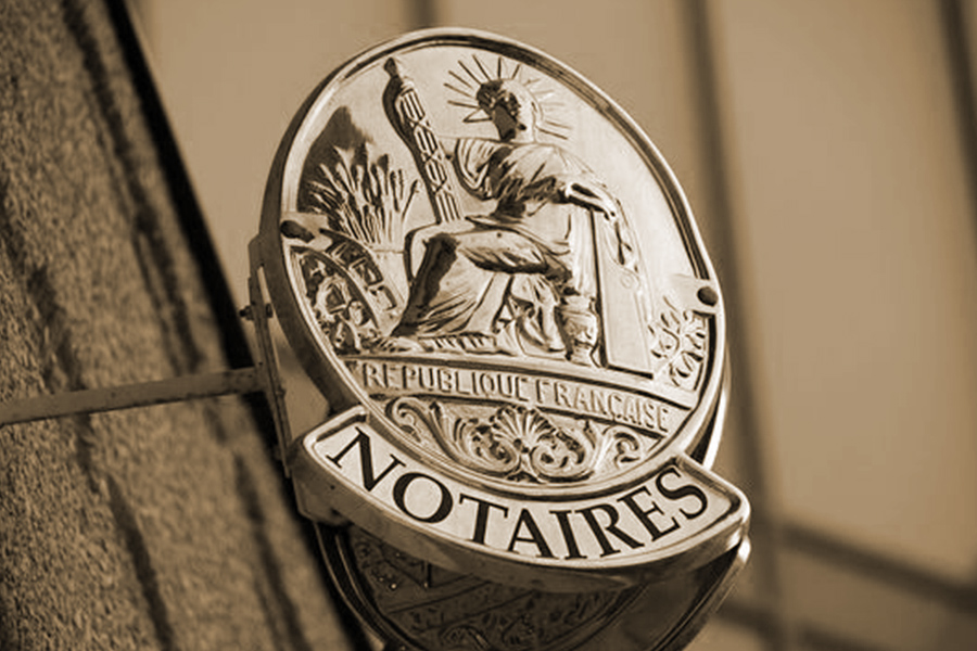 Photographie d'un office notarial